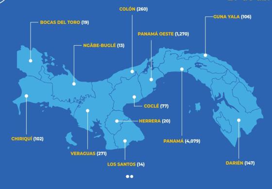 Mapa coronavirus Panamá