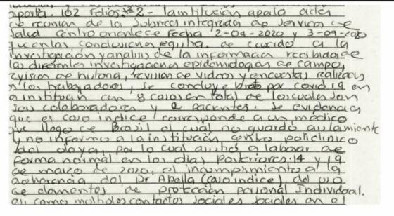 Prueba contra médico