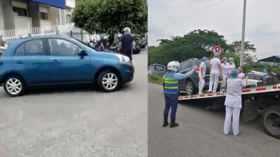 Inmovilizan carro de un médico Inmovilizan carro de un médico