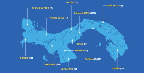Mapa coronavirus Panamá Mapa coronavirus Panamá