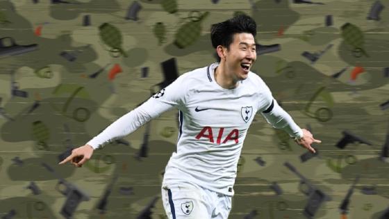 Heung Min Son luce el uniforme militar de Corea del Sur