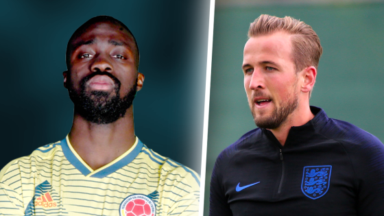 Davinson Sánchez y Harry Kane Mundial Rusia 2018 Davinson Sánchez y Harry Kane Mundial Rusia 2018