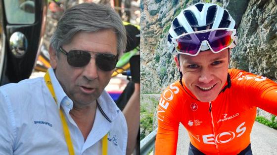 Eusebio Unzué y Chris Froome Eusebio Unzué y Chris Froome