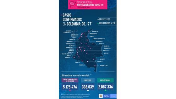 mapa colombia 23 de mayo 2020