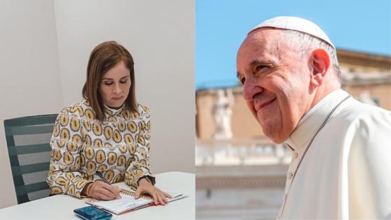 Yazmín Cortizo y Papa Francisco Yazmín Cortizo y Papa Francisco