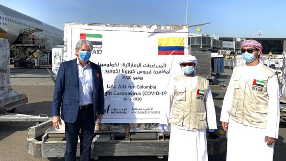 Emiratos Árabes Unidos donó toneladas de suministros médicos a Colombia