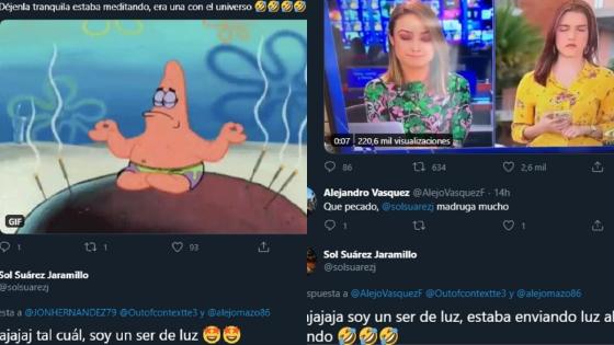 Presentadora de Noticias Caracol Sol Suárez reacciona a las burlas Presentadora de Noticias Caracol Sol Suárez reacciona a las burlas