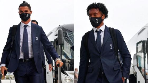 El llamativo look de Cristiano Ronaldo junto a Juan Guillermo Cuadrado