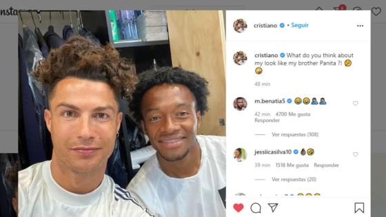 El llamativo look de Cristiano Ronaldo junto a Juan Guillermo Cuadrado