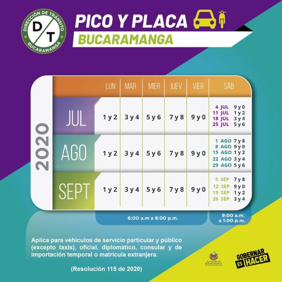 Pico y placa Bucaramanga Pico y placa Bucaramanga