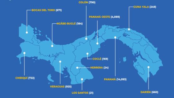 Mapa coronavirus Panamá Mapa coronavirus Panamá