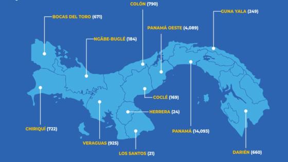 Mapa coronavirus Panamá