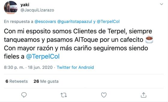 Comentarios publicación Terpel Comentarios publicación Terpel
