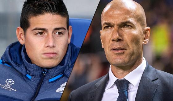 James Rodríguez y Zidane 