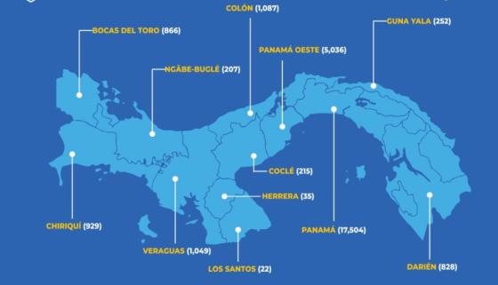 Mapa coronavirus Panamá