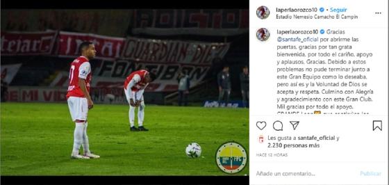 Yohandry Orozco confirmó su salida de Santa Fe Yohandry Orozco confirmó su salida de Santa Fe