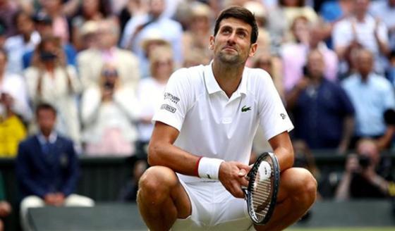 Novak Djokovic tras ganar Wimbledon