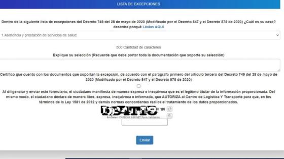 ¿Hay algún permiso para salir de Bogotá?