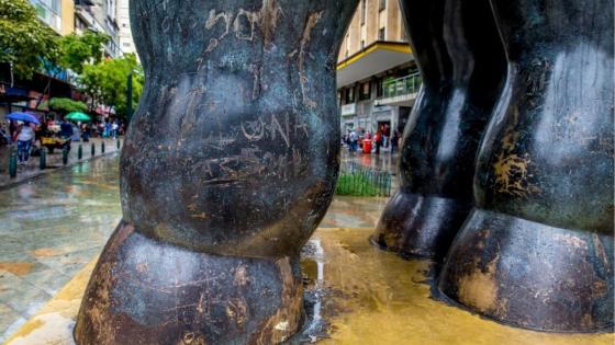 Esculturas Plaza de Botero vandalizadas