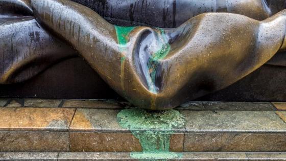 Esculturas Plaza de Botero vandalizadas