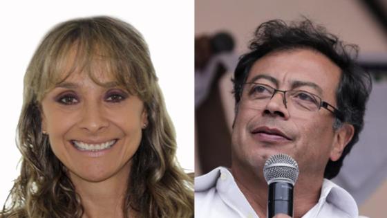 Ángela María Calderón y Gustavo Petro