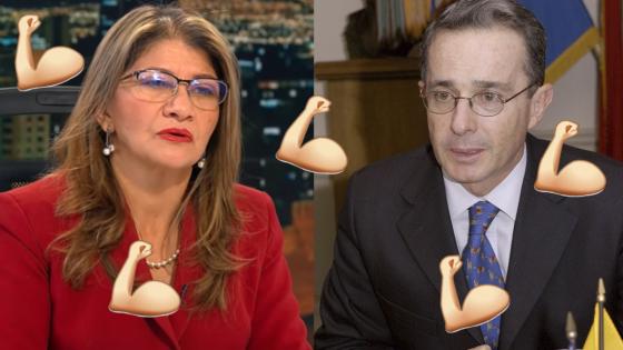 Sandra Ramírez y Álvaro Uribe