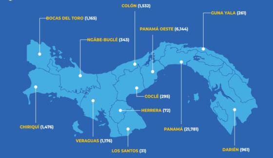 Mapa coronavirus Panamá