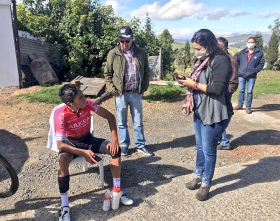 Nairo Quintana accidente en carretera