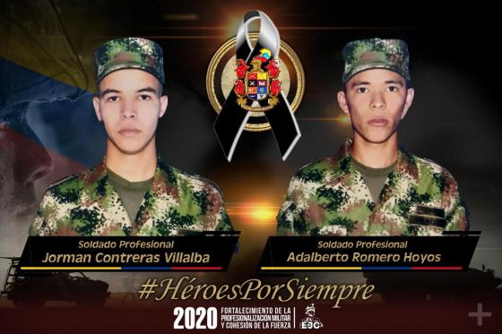 Militares fallecidos en emboscada en Norte de Santander