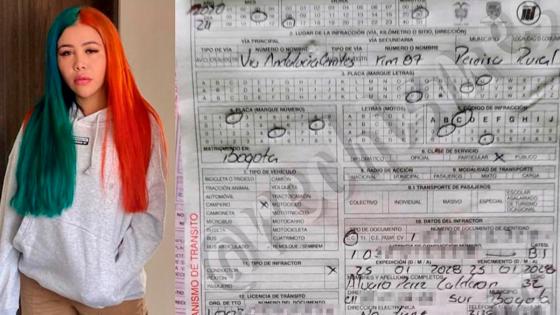 Yina Calderón comparendo Yina Calderón comparendo