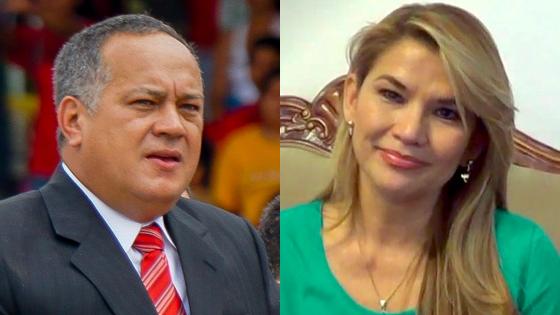 Diosdado Cabello y Jeanine Añez Chavez