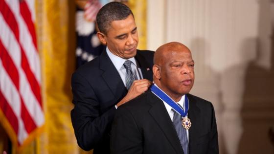 John Lewis y Barack Obama