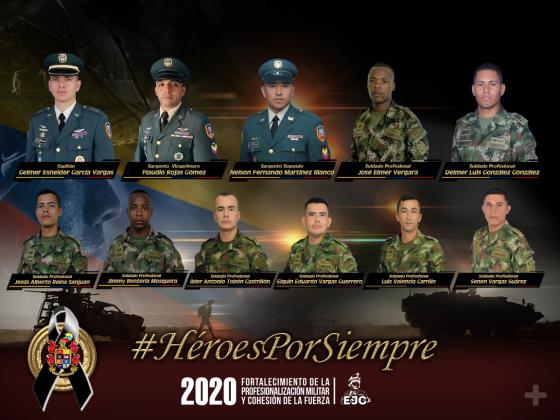 11 militares muertos