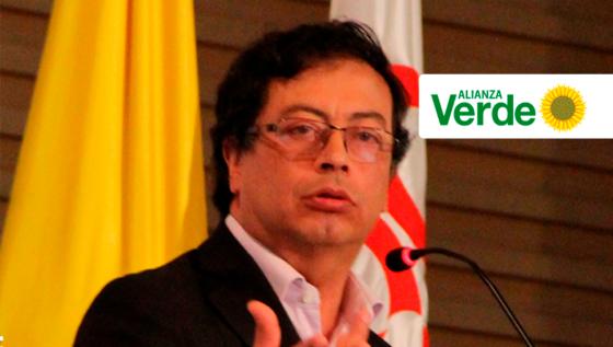 Gustavo Petro y partido Alianza Verde Gustavo Petro y partido Alianza Verde