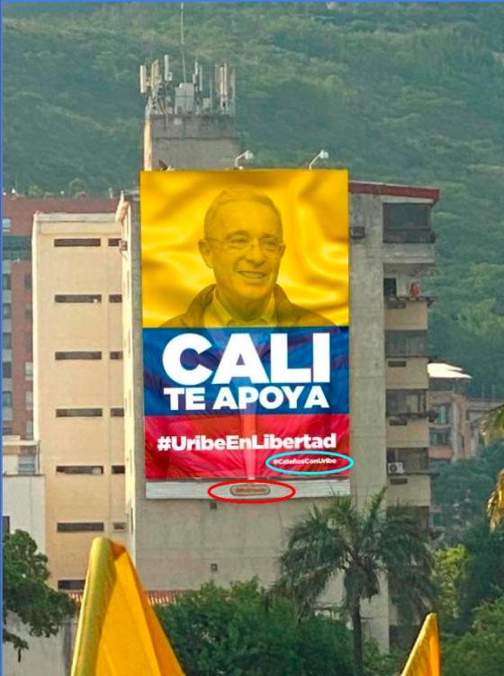 valla Álvaro Uribe Photoshop
