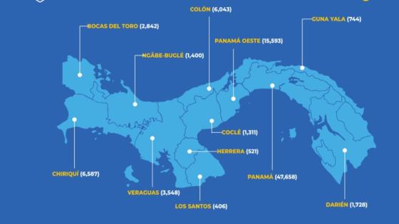 mapa coronavirus en Panamá 