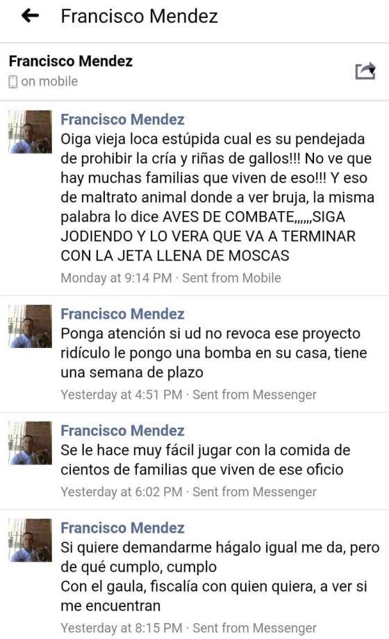 amenazas en contra de Padilla amenazas en contra de Padilla