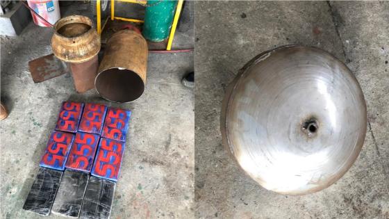 cocaína en cilindros de gas