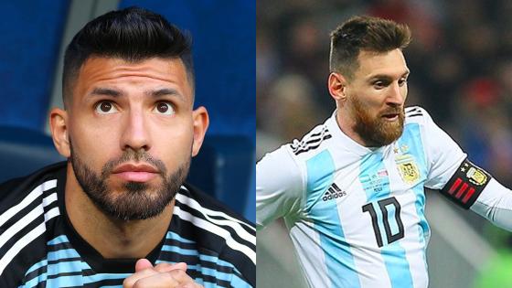 sergio kun aguero y lionel messi