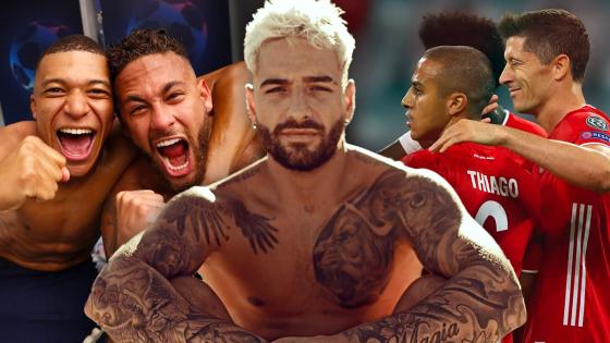 maluma y campeón de la champions league