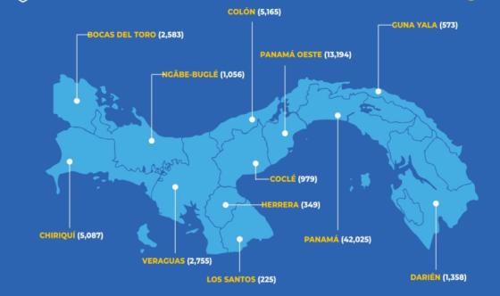 Mapa coronavirus en Panamá Mapa coronavirus en Panamá