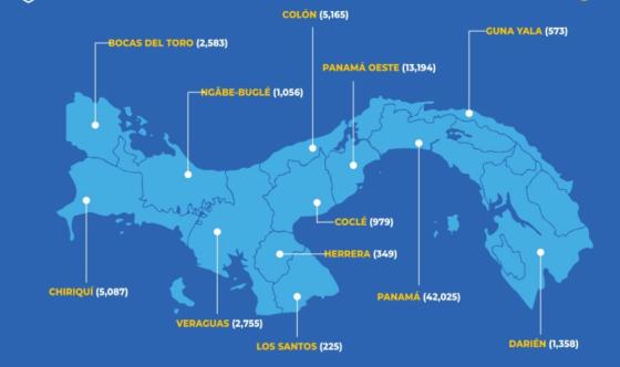 Mapa coronavirus en Panamá