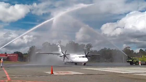 primer vuelo entre Santander y Antioquia