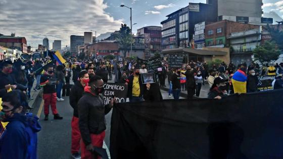 Comerciantes de San Victorino vuelven a protestar contra la cuarentena