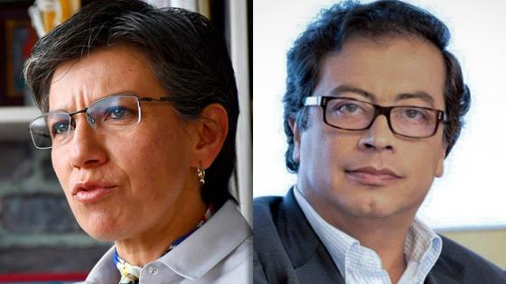 Claudia López y Gustavo Petro