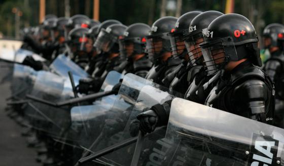 Esmad manifestaciones en Bogotá