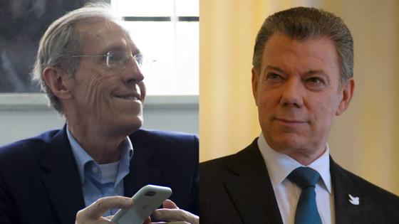 Antonio Navarro y Juan Manuel Santos