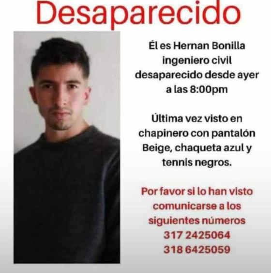 Desesperada búsqueda de un ingeniero civil en Bogotá