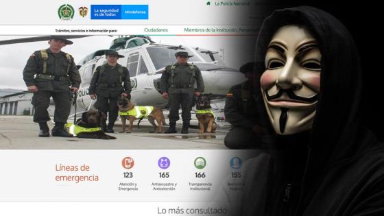 Página web Policía Anonymous