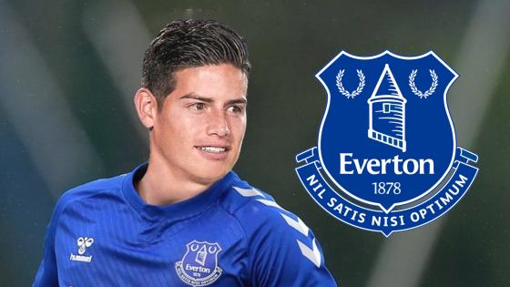 James Rodríguez en el Everton